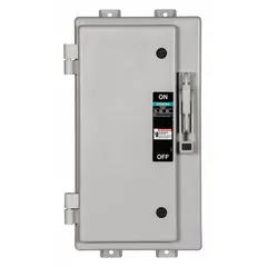 The Siemens HF364NX is a 200 A, three-phase fusible safety switch rated for 600V AC. It features a non-metallic enclosure suitable for both indoor and outdoor use. This switch provides overcurrent protection and a visible disconnect for safe maintenance of electrical equipment.