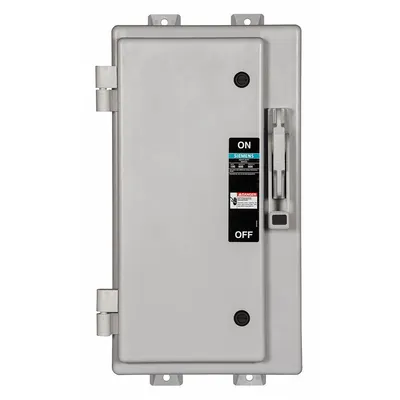 Siemens Safety Switch: Fusible, 200 A, Three Phase, 600V AC, Non-Metallic - Fusible Safety Switches