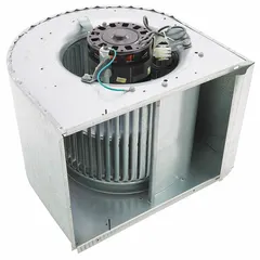 Replacement blower for HVACR systems, designed to move air in commercial and industrial heating, ventilation, and air conditioning applications. Commonly used in rooftop units, air handlers, and furnaces to maintain proper airflow for temperature control and system efficiency.