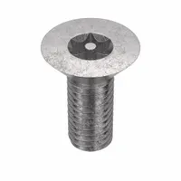 Tamper Resistant Screw: #10-32 Thread Size, 1/2 in Lg, Stainless Steel, Plain, Flat, 25 PK (MPN 91635)