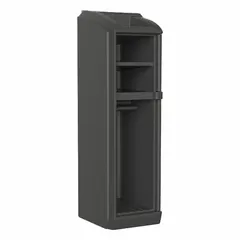 CORTECH Endurance series locker with 3 shelves and no doors. Overall dimensions: 78 1/2 in height, 26 in width, 26 in depth. Black finish. Suitable for open-access storage of tools, PPE, and personal items in industrial environments such as warehouses, factories, and maintenance facilities.