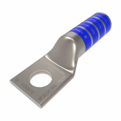 BURNDY Compression Lug: 1/2 in Stud Size, 400 kcmil – 400 kcmil For Wire Sizes - One-Hole Compression Lugs