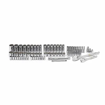 GEARWRENCH Socket Set: 1/4 in Drive, 76 Piece, 12-Point, SAE - SAE Socket Sets with Drive Tools