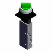 Shuttle Valve: VZM400 Series, 2 Position Twist Actuator, 5 Ports, 1/8 in NPT, Black Actuator (MPN VZM450-N01-34B)