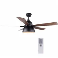 The CANARM LYRIC Series ceiling fan (CF52LYR5BK) features a 52-inch blade diameter and a Matte Black finish. With 3 speed settings, it provides adjustable airflow for office environments such as workspaces, meeting rooms, or reception areas