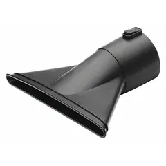 Blower nozzle attachment designed to direct a concentrated flat airflow for clearing debris from lawns, driveways, and patios. Compatible with EGO blower models LB5800, LB6150, LB6500, LB6700, and LBX6000.