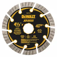 DEWALT Diamond Saw Blade: Masonry, 4 1/2 in Blade Dia., 5/8 in Arbor Size, Wet/Dry, Best (MPN DW4713T)