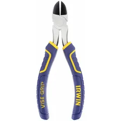 These standard-cut diagonal-cutting pliers feature a straight oval jaw design with 7/8 in jaw length and width, and a 6 in overall length. They are used for cutting wire, nails, and small fasteners in electrical, maintenance, and general industrial applications.