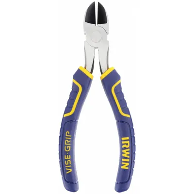 IRWIN Diagonal Cutting Plier: Std, Straight, Oval, 7/8 in Jaw Lg, 7/8 in Jaw Wd - Standard-Cut Diagonal-Cutting Pliers