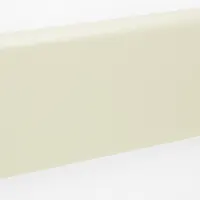 This PVC crash rail and bumper guard from PAWLING CORP is designed for wall protection in industrial facilities, warehouses, and loading docks. It features an internal rubber bumper for impact resistance. Color: Eggshell. Overall height: 7 3/4 inches. Overall length: 12 feet