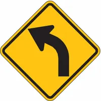 Traffic Sign: 12 in x 12 in Nominal Sign Size, 12 in x 12 in Nominal Sign Size (W x H), Aluminum (MPN W1-2L-12HA)