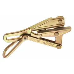 Cable pulling jaw grip for gripping and pulling AAC, ACSR, and copper conductors during overhead line installation or maintenance. Accommodates conductors with a minimum diameter of 0.74 inches and a maximum diameter of 0.86 inches. Model 1656-50.