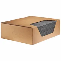 Perforated polypropylene sorbent pad measuring 20 in x 15 in. Absorbs 22 1/2 oz per pad. Suitable for containing and absorbing industrial fluid spills, leaks, and drips in maintenance and plant operations