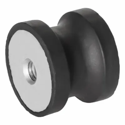 JW WINCO Female x Female Vibration-Isolating Mount, Natural Rubber, Hourglass - Female x Female Vibration-Isolating Mounts