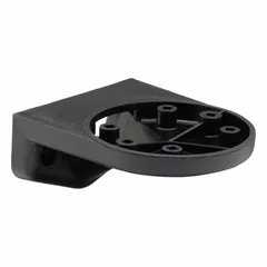 Wall-mount bracket for WERMA KombiSIGN 71/72 series modular tower lights. Black housing, overall height 1 3/4 in. Used to mount tower lights on walls in industrial settings where panel or pole mounting is not possible.
