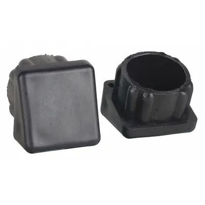 OEM APPROVED VENDOR Furniture Leg Tips, Round, Black, 7/8 in, Angled - Chair Leg Tips & Caps
