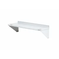 APPROVED VENDOR Wall Shelf: 48 in x 12 in x 12 in, 48 in x 12 in, 100 lb Load Capacity, Satin