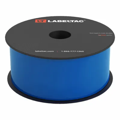 CREATIVE SAFETY SUPPLY LabelTac Pro Model High Temp Supply: 2 in x 100 ft, Vinyl, Blue (Gloss) - LabelTac Thermal Transfer Continuous Label Rolls