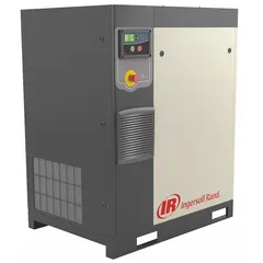 This horizontal rotary screw air compressor delivers 27.5 cfm at 7 1/2 hp and includes an 80-gallon tank. It operates on 460V AC three-phase power. Suitable for continuous-duty applications such as powering pneumatic tools and automation equipment in industrial settings.