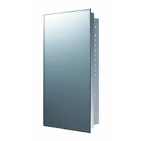 KETCHAM Mirrored Medicine Cabinet: Rectangular, Glass, 30 in Overall Ht, 18 in Overall Wd, Wall (MPN 181SS)