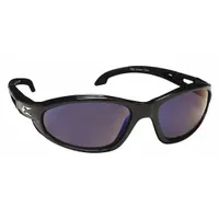 EDGE EYEWEAR Safety Glasses: Blue Lens, Full-Frame, Metal Detectable, Black Frame, Dakura Series (MPN SW118)