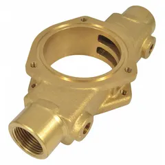 This pump casing is a replacement component for dewatering and wastewater pumps. It houses internal pump parts and directs fluid flow. Suitable for applications requiring water removal from construction sites, mines, or municipal systems.