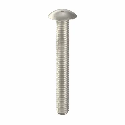 TAMPER-PRUF SCREW Tamper Resistant Screw: 3/8"-16 Thread Size, 3 in Lg, Stainless Steel, Plain - Truss Head Tamper-Resistant Machine Screws