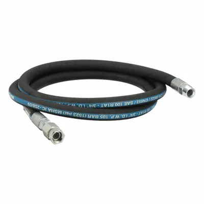 WHEELER-REX Discharge Hose, 3/4 in MNPT, 10 ft, 400 psi - Pressure Hoses for Hydrostatic Test Pumps