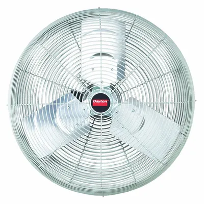 Dayton Misting Fan: 24 in Blade Dia, 2 Speeds, 1/3 hp Motor HP, Non-Oscillating - Misting Industrial Pedestal Fans