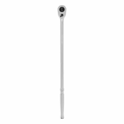 TEKTON Quick-Release Ratchet: Pear, Reversible, 18 in Overall Lg, Polished - Standard-Head Ratchets