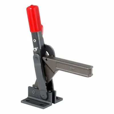 DE-STA-CO Vertical Hold-Down Clamp: Locking Vertical Handle, Flange Base Mounting - Standard Toggle Clamps