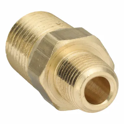 PARKER Metal Pipe Straight: Hex Nipple, 1/4 in x 1/8 in - Threaded High-Pressure Pipe Fittings