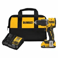 DEWALT Hammer Drill: 20V DC, Compact, 1/2 in Chuck, 1/4 in Concrete Capacity, 2 Speeds, 28,050 bpm (MPN DCD799D1)