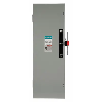 Siemens Safety Switch: Fusible, 100 A, Three Phase, 240V AC, Galvanized Steel - Fusible Safety Switches