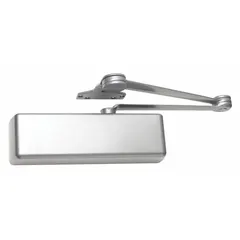 This Grade 1 heavy duty door closer features a parallel arm mount for interior or exterior applications. The aluminum construction with non-hold open design and adjustable spring size 5 provides controlled closing for commercial doors. ADA compliant. Dimensions: 12-1/4 in length, 2-1/4 in width.