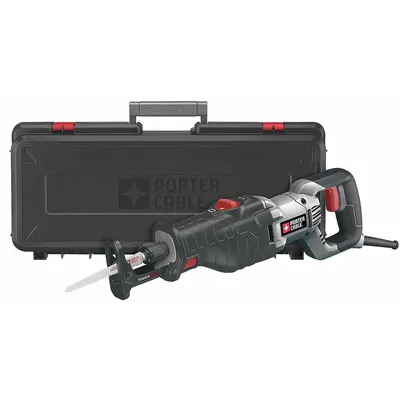 PORTER CABLE Reciprocating Saw: 8.5 A Current, 1 1/8 in Stroke Lg, Orbital, Shoe Adj - Corded Reciprocating Saws