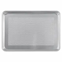 CRESTWARE Sheet Pan: Sheet Pan Pan, One Half Sheet Pan Size, Aluminum, Uncoated, Perforated (MPN SP1813P)