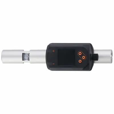 IFM Industrial Flowmeter: M12 Connector, 1/4 in DN8, 78.9 mm, PNP/NPN, Compressed Air - Industrial Flowmeters with Digital & Analog Output