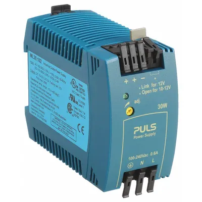 PULS DC Power Supply: DIN Rail, 30 W Output Power - Rated, 3 A Current - Output - DIN Rail Mount DC Power Supplies