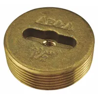 AB&A Cover: 4 in Overall Dia, 4 in Overall Ht, Brass, Brass, Brass, Screw-In (MPN 60365)