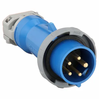 HUBBELL Pin and Sleeve Plug: Blue, 120/208V AC, Three Phase, 20 A, 4 Pole, 5 Wire - Watertight Plugs