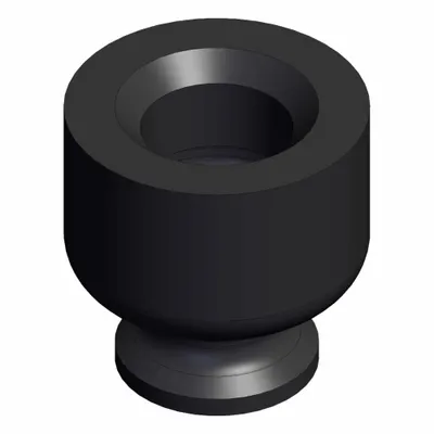 SMC Pad Unit: Flat, w/o Adapter, 15 mm Pad Dia, Silicone, Black, 40, 3 mm Pad Ht - Flat Type Automotive & Industrial Vacuum Pads