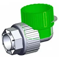PFA compression tube fitting with compression x compression ends for 1 1/4 in OD tubing. Suitable for applications requiring corrosion resistance and fluid purity. Complies with RoHS_6 and RoHS_10 standards
