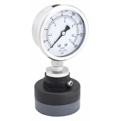 KODIAK KC301L25160/PLDS-PVC-T11 Dial Pressure Gauge with Thermoplastic Seal - Dial Pressure Gauges with Thermoplastic Seal
