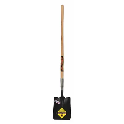 SEYMOUR MIDWEST STRUCTRON Turn Step Shovel,14 Squarept.,48" Handle: 14 ga. Steel Blade - Square Point Shovels