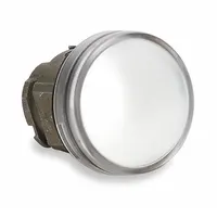 SCHNEIDER ELECTRIC Pilot Light Head: 22 mm Panel Mounting Hole Dia, White, Smooth, LED, XB4 Series (MPN ZB4BV013)