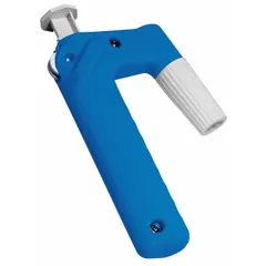 This manual pipette controller is a single-channel device constructed from polypropylene. It is designed for precise liquid handling in laboratory settings, suitable for dispensing and transferring small volumes of liquids. The controller has a maximum capacity of 2 mL.