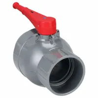 SPEARS Manual Two-Way Ball Valve: 6 in, PVC, Straight, Socket x Socket, 150 psi Max. Pressure (CWP) (MPN 2122-060)