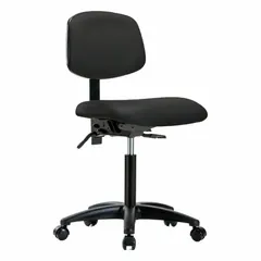 Vinyl Lab Chair, Armless, Blue, 21-28 1/4 in Height Range