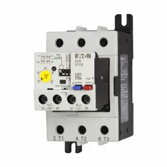 IEC electronic overload relay for motor protection. 3 poles, frame size G, with 1 normally open and 1 normally closed auxiliary contact. Includes phase loss sensitivity. No thermal units required. Compatible with frame size G contactors.